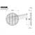 Round air vent with fixed air vanes